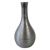 Keramická váza stříbrná 49cm