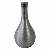 Keramická váza stříbrná 53cm