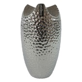 Keramická váza stříbrná 24cm