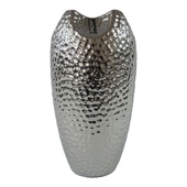 Keramická váza stříbrná 29cm