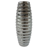 Keramická váza stříbrná 43cm VA853HC